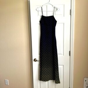 S.L. Fashion Sleeveless‎ Maxi Dress Polka Dot Print Evening Party Dress